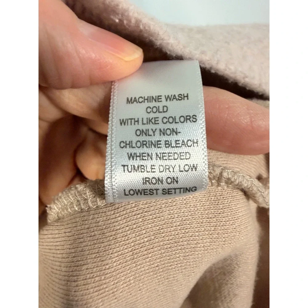 PacSun Fleece Shacket Womens M/L Beige‎ Button Front Oversized Jacket Shirt